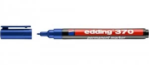 Image of Edding 370 Permanent Marker Bullet 1.0mm Line Blue PK10