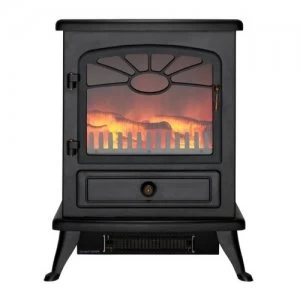 image of Focal Point ES2000 Electric Stove with Log Flame Effect - Black