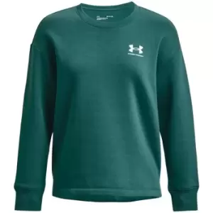 Image of Under Armour Fleece Oversize Crew - Green