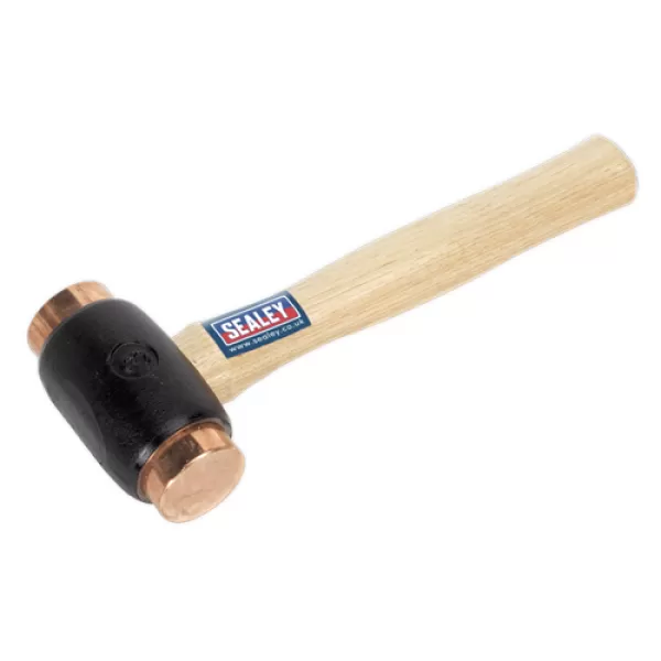 Image of Genuine SEALEY CFH04 Copper Faced Hammer 4.3lb Hickory Shaft