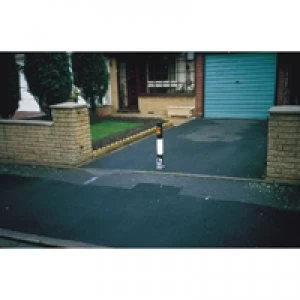 image of Slingsby VFM Black White Heavy Duty Removable Steel Bollard Medium 319859