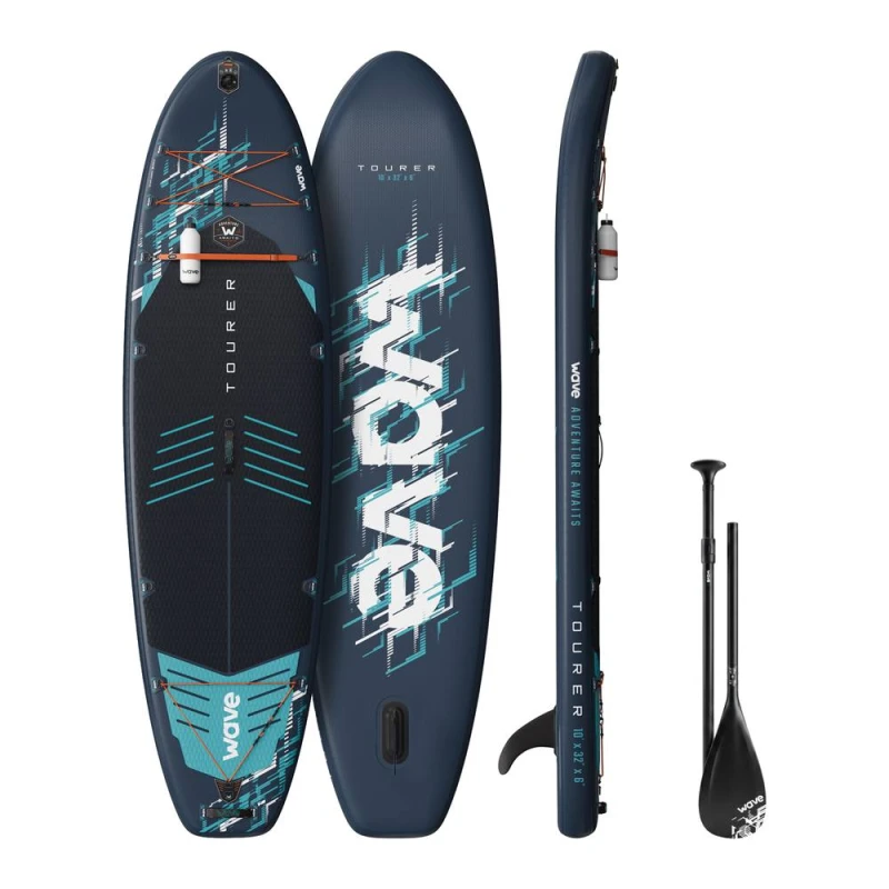 Image of Wave Sups Wave Tourer 3.0 SUP Inflatable Paddleboard in Navy Size: 10ft Navy Unisex 10ft