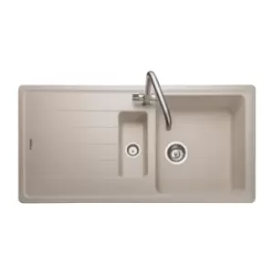 image of 1.5 Bowl Inset Stone Granite Kitchen Sink with Reversible Drainer - Rangemaster Elements