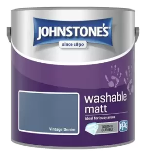 Image of Johnstones Washable Matt Paint - Vintage Denim, 2.5L