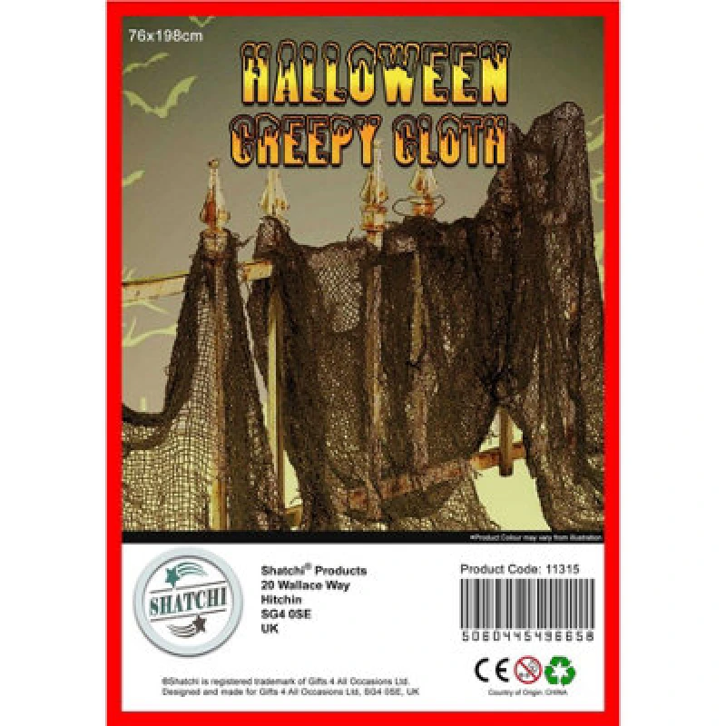 Image of Shatchi 10Pcs Halloween Table Cloth Decor Creepy Decoration Party Door Window Spooky