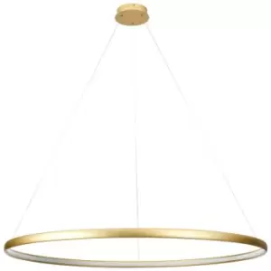 Image of Zumaline Carlo Integrated LED Pendant Ceiling Light, Gold, 4000K, 2280lm