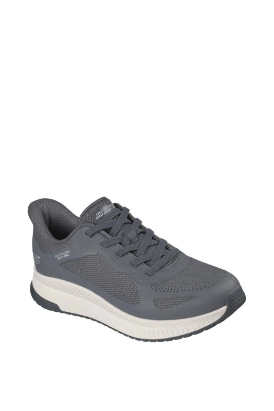 Image of Skechers Mens BOBS Sport Squad Chaos 4 Trainer in Charcoal Size: 8 Charcoal Male 8