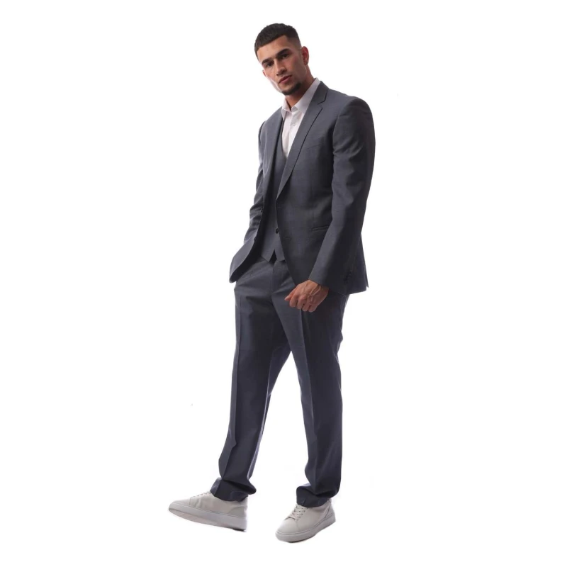 Image of Boss Mens Hamsen Tailored Fit Suit Turq/Aqua male 46 (56)