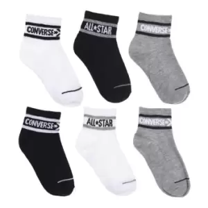 image of Converse 6 Pack Ankle Socks - Grey