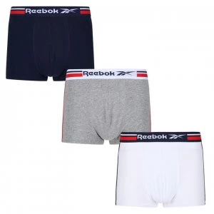 Image of Reebok 3 Pack Jager Boxers Mens - Navy/Grey