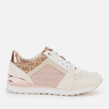 Image of Michael Kors Womens Billie Running Style Trainers - Light Cream Multi - UK 6