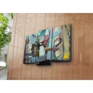 Image of 3PATK-89 Multicolor Decorative Canvas Painting (3 Pieces)