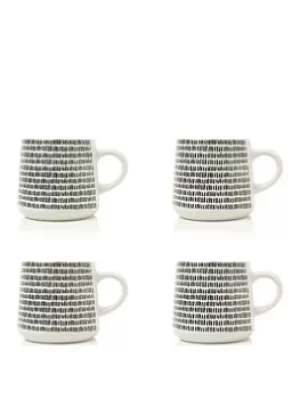 image of Sabichi Mali Mono Set Of 4 Mugs