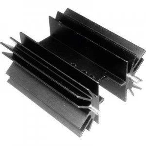 image of Fin heat sink 4 CW L x W x H 50.8 x 41.6 x 25mm TO 220 TOP 3 SOT 32