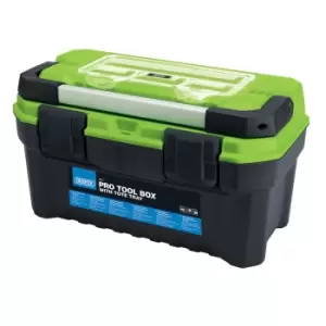 image of Draper Pro Toolbox With Tote Tray 20" Green