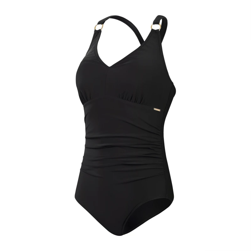 Image of Speedo Womens Shaping V Neck 1 Piece Black female 34