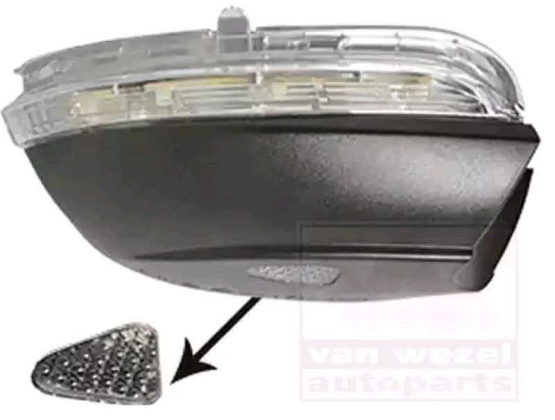 Image of VAN WEZEL 5772918 Turn Signal Right Exterior Mirror, white-transparent Indicator (62)