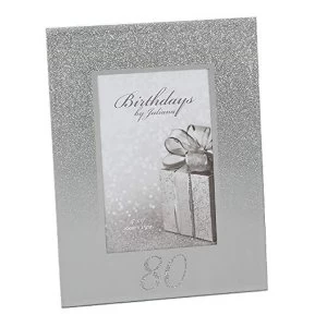 image of 4" x 6" - Birthdays by Juliana Glitter Mirror Frame - 80th