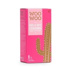 image of Woowoo Ribs Dots Condoms 12 Pack