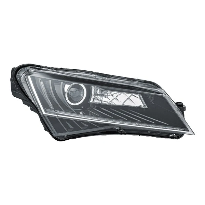 Image of HELLA 1ZS 011 939-421 Headlights LED, without LED control unit for daytime running-/position ligh, Right, with motor for headlamp levelling, Bi-Xenon
