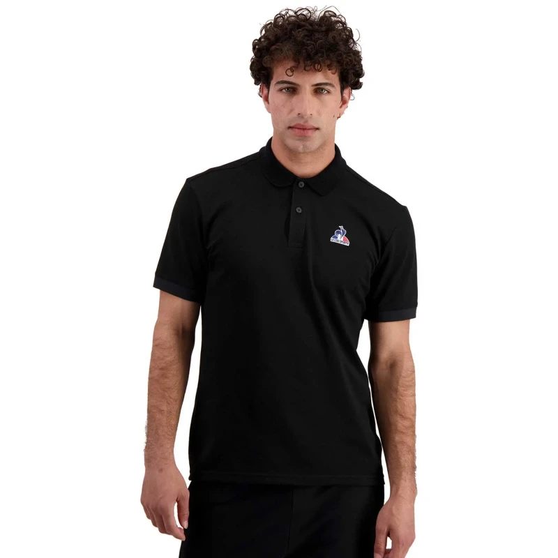 Image of Le Coq Sportif ESS Polo SS No. 1 M mens Polo shirt in Black