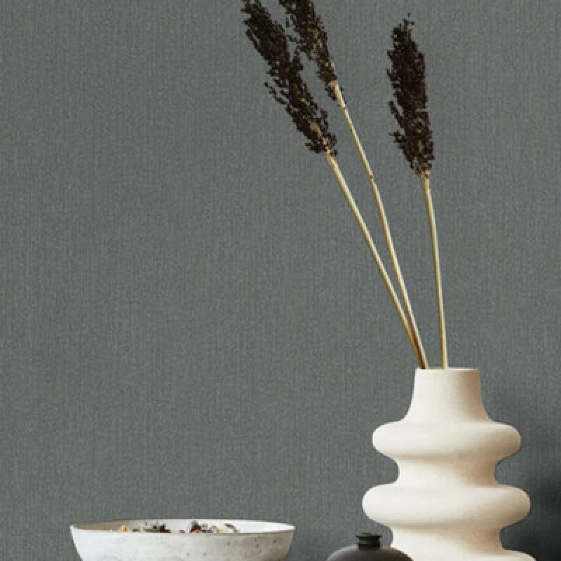 Image of Galerie Industrial Effects Black Textured Plain Effect Wallpaper Roll