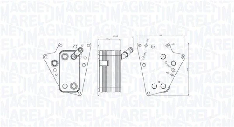 Image of MAGNETI MARELLI Engine oil cooler MAGNETI MARELLI 350300001500