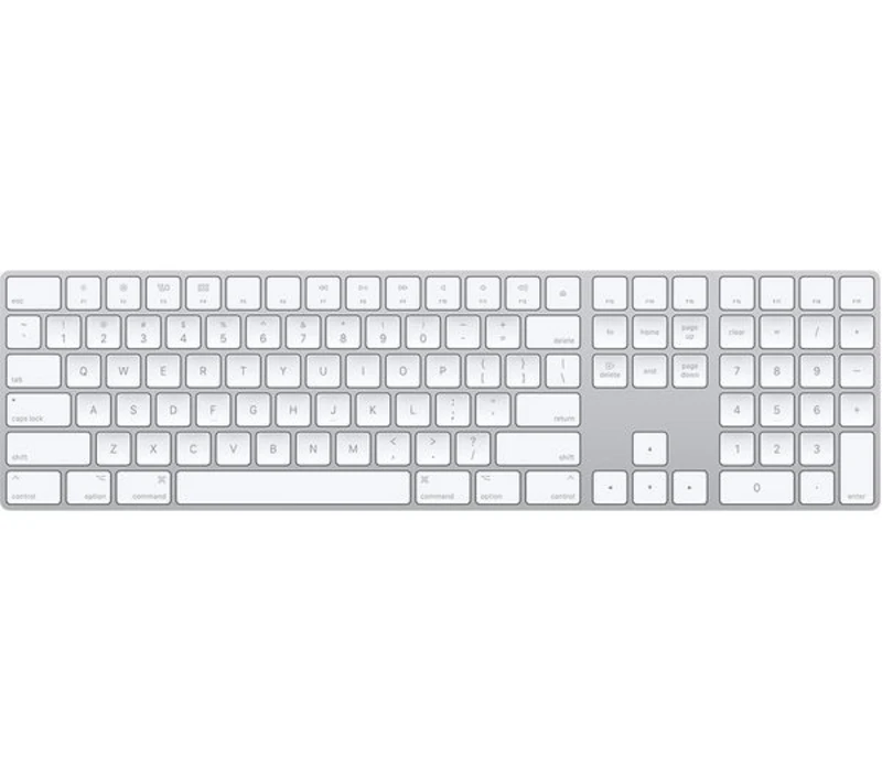 image of Apple Magic Keyboard with Touch ID and Numeric Keypad Keyboard in White