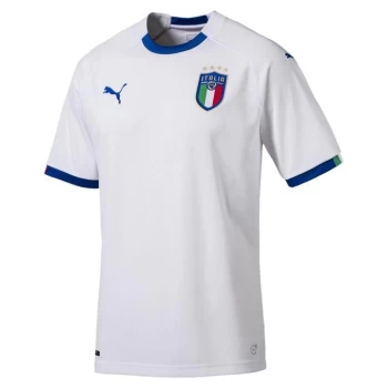 image of Puma Italy Away Shirt 2018 - White/Blue