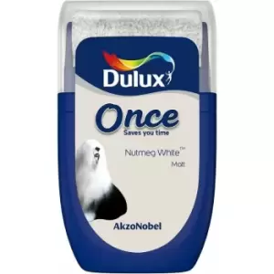 Image of Dulux Once Nutmeg White Matt Emulsion Paint 30ml