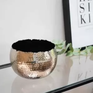 Image of Ivyline 30Cm Hammered Bowl - Nickel/Black