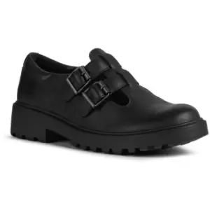 Image of Geox Girls Casey Ballerina Leather Buckle School Shoes UK Size 1.5 (EU 34)