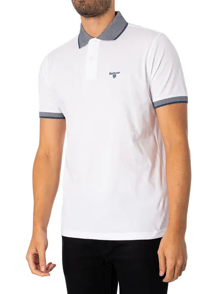 image of Barbour Cornsay Polo Shirt White 3XL