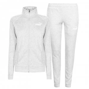 Puma Fleece Tracksuit Womens - Grey/White