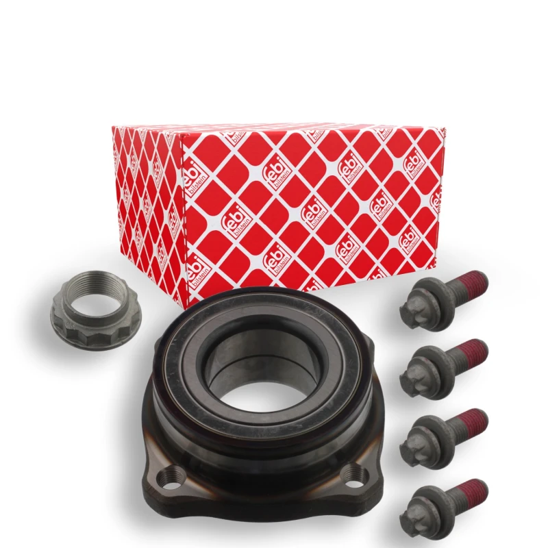 Image of FEBI BILSTEIN 36751 Wheel bearing kit with fastening/mounting material, Rear Axle Right, with fastening material Wheel Bearing Kit (654)