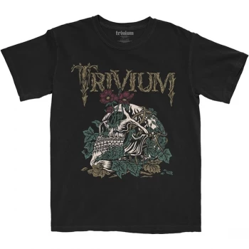 Image of Trivium - Skelly Flower Unisex Large T-Shirt - Black