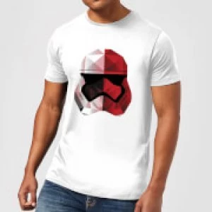 Image of Star Wars Cubist Trooper Helmet White T-Shirt - White - 3XL