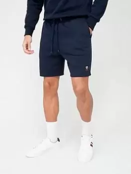 Image of Tommy Hilfiger Logo Embroidered Sweat Shorts - Navy, Size 2XL, Men