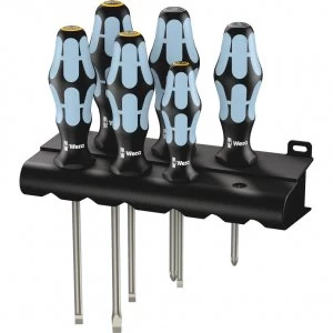 image of Wera 6 Piece Kraftform Stainless Steel Screwdriver Set