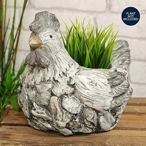 Image of Mosaic Polystone Planter - Chicken