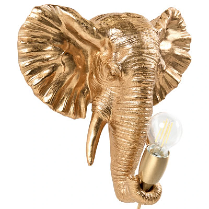 Image of Beliani Wall Lamp Elephant Elephanti Gold