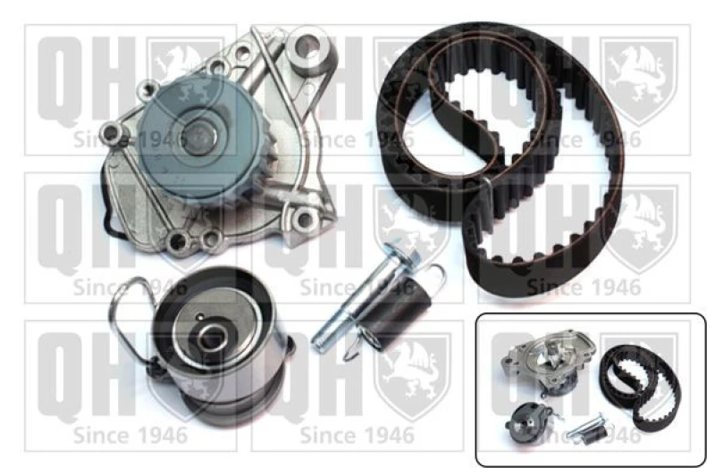 Image of QUINTON HAZELL Water pump and timing belt kit QUINTON HAZELL QBPK7590
