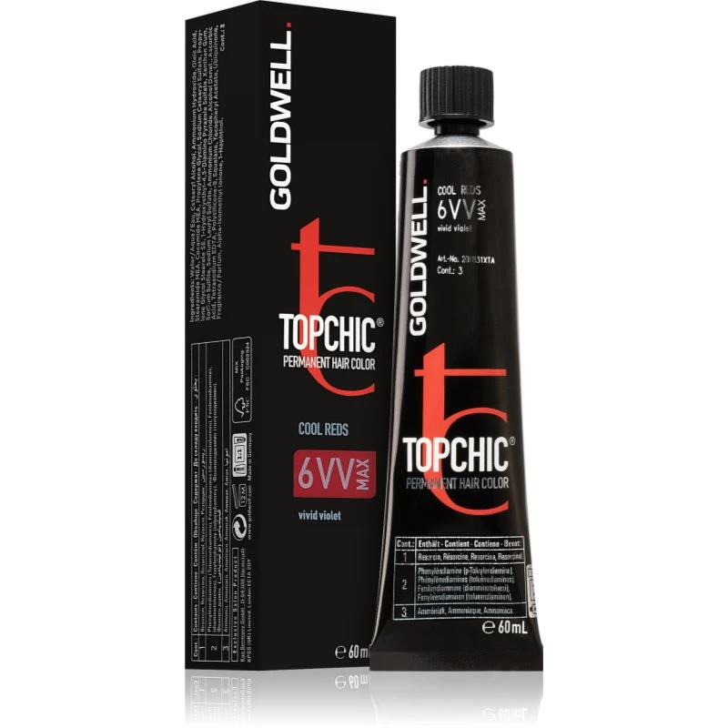 Image of Goldwell Topchic Permanent Hair Color hair colour shade 6 VV MAX 60 ml