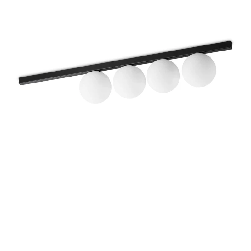 Image of Binomio 4 Light Globe Ceiling Light Black