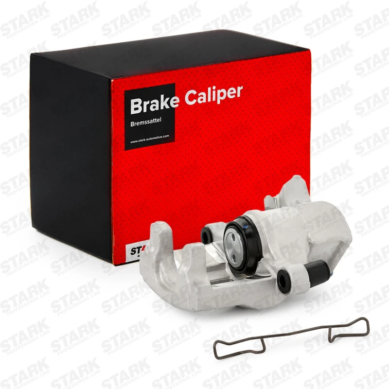 Image of STARK SKBC-0460181 Brake caliper Rear Axle, without holder Cast Aluminium, Cast Iron Brake Caliper (78)