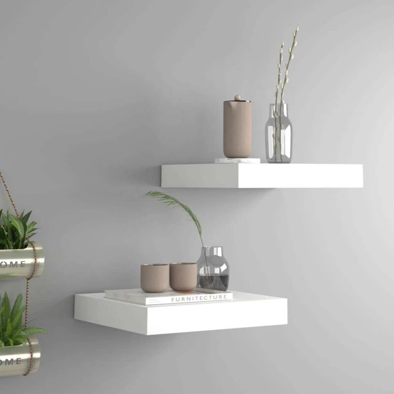 Image of VIDAXL Vidaxl - Floating Wall Shelves 2 pcs White 23x23.5x3.8cm mdf 8720286074343