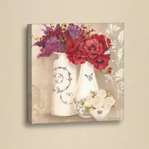 Image of TEK249 White Purple Cream Decorative PU Leather Painting