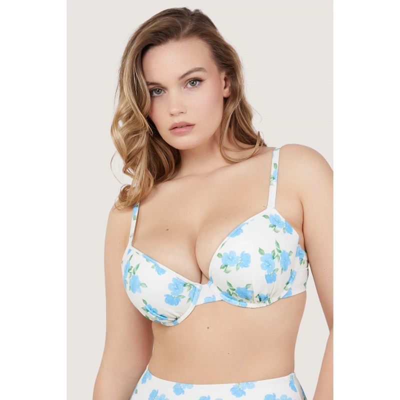 Image of Peek and Beau Fb Mix/Match Abs Floral Plunge Bikini Abstract female 32DD