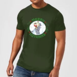 Image of Star Wars Merry Hothmas Mens Christmas T-Shirt - Forest Green - L