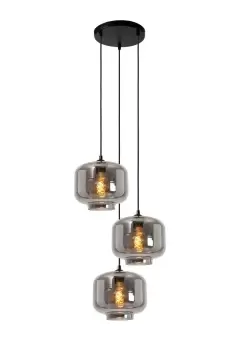 image of Medine Modern Pendant light - Ø46cm - 3xE27 - Smoke Grey